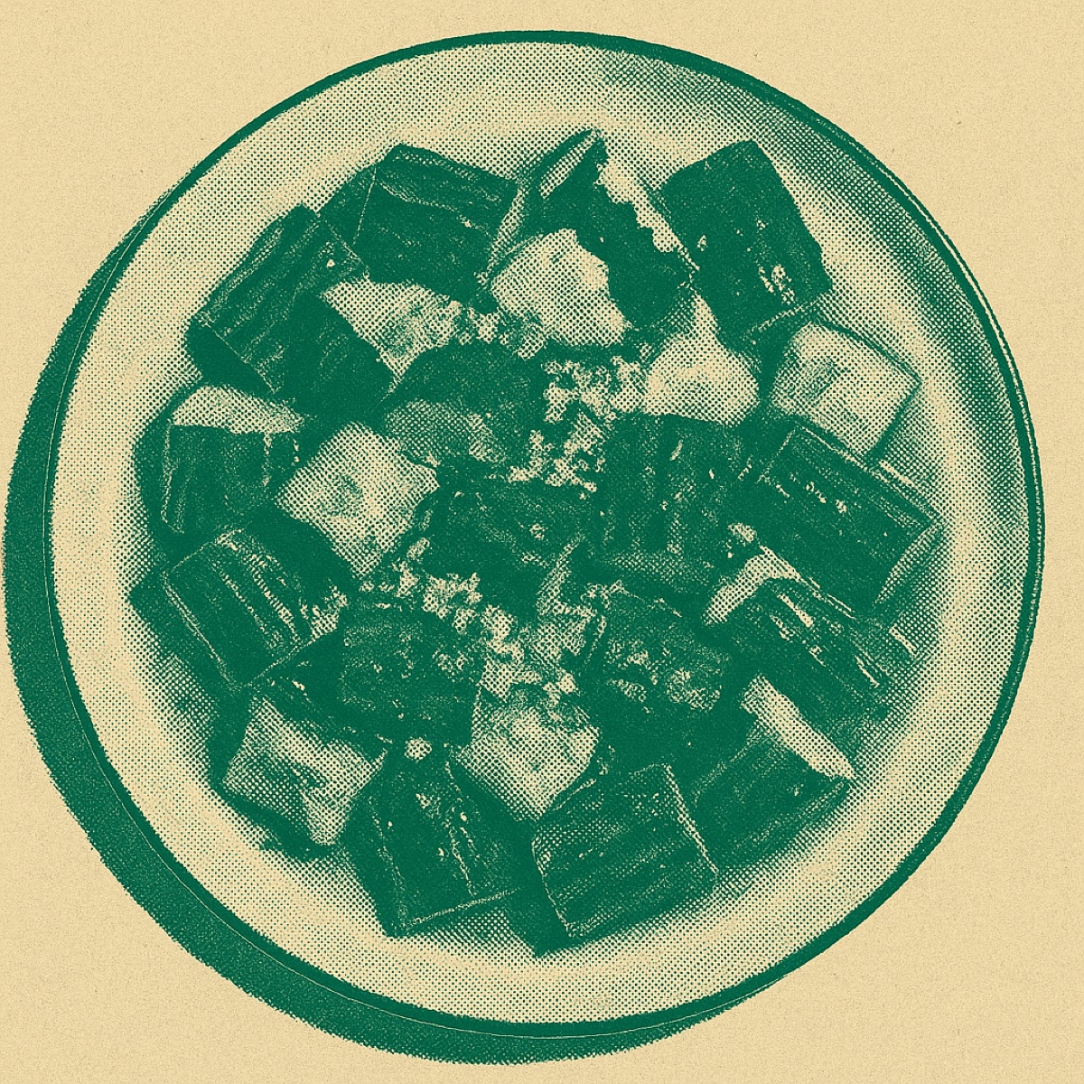 Zerschlagener Gurkensalat